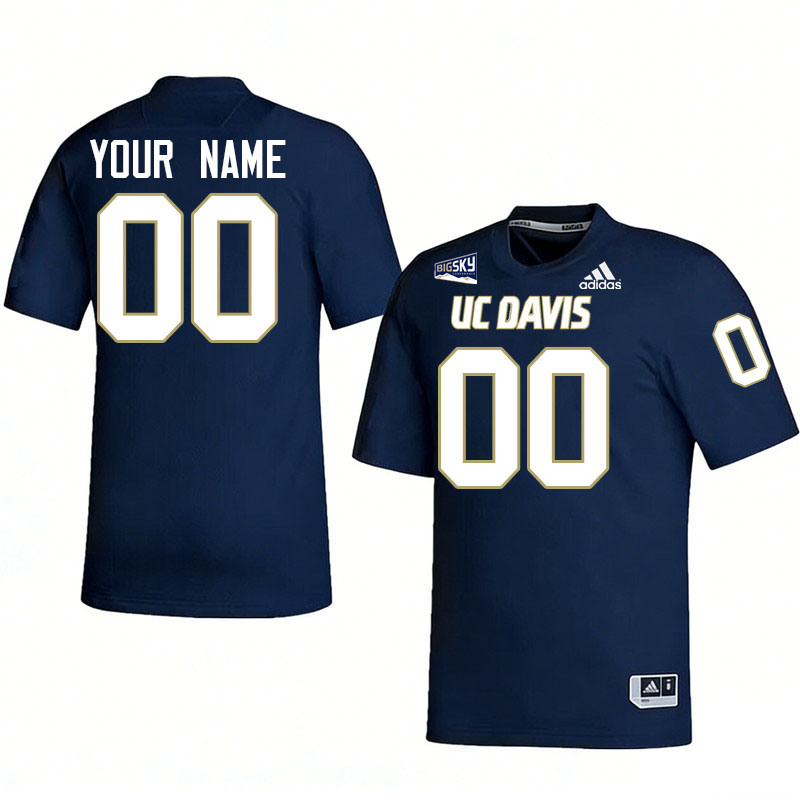 Custom UC Davis Aggies Name And Number College Football Jerseys,Uniforms Stitched-Navy